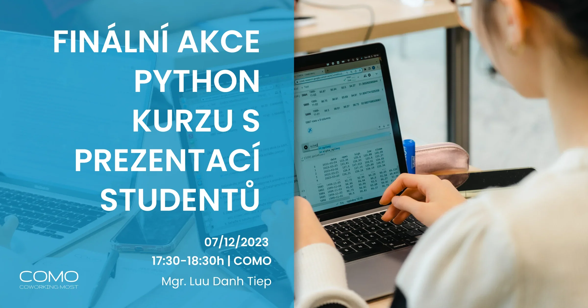 FINÁLNÍ AKCE PYTHON KURZU S PREZENTACÍ STUDENTŮ